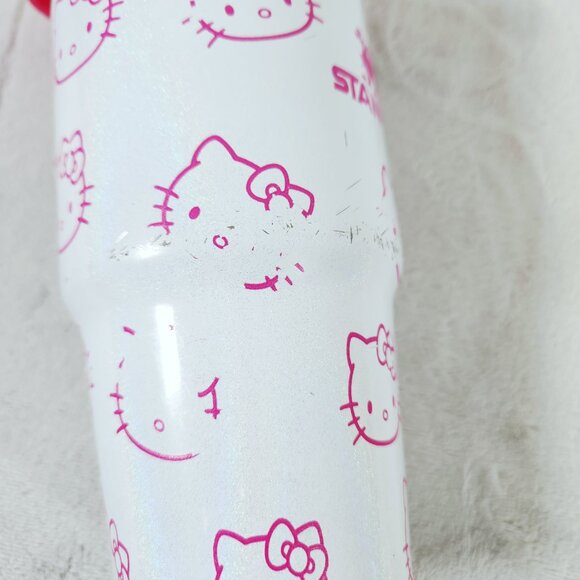 Hello Kitty Stanley IceFlow Stainless Steel Flip Straw Tumbler with Handle 20 oz - Picture 10 of 10